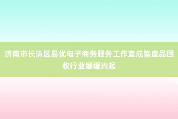 济南市长清区易优电子商务服务工作室成皆废品回收行业缓缓兴起